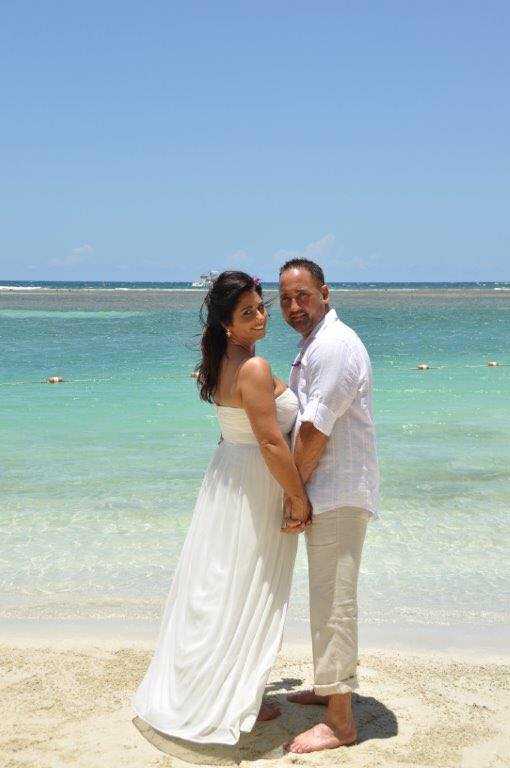Theresa and Chris Wright after wedding at Sandals Royal Caribbean in Jamaica
